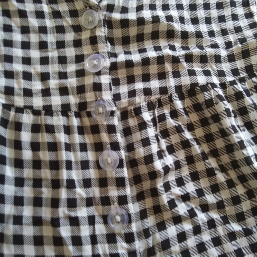 Checkered Black & White Romper - Picture 6 of 11